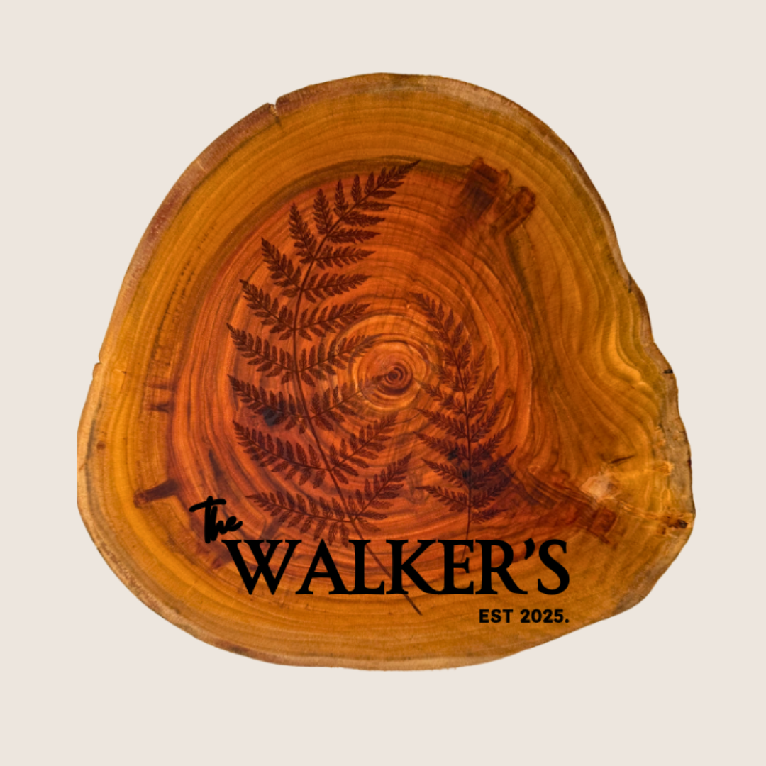 Personalised Rustic Round Wooden Cutting Board – 30cm | Handmade Gift, Sustainable Wood