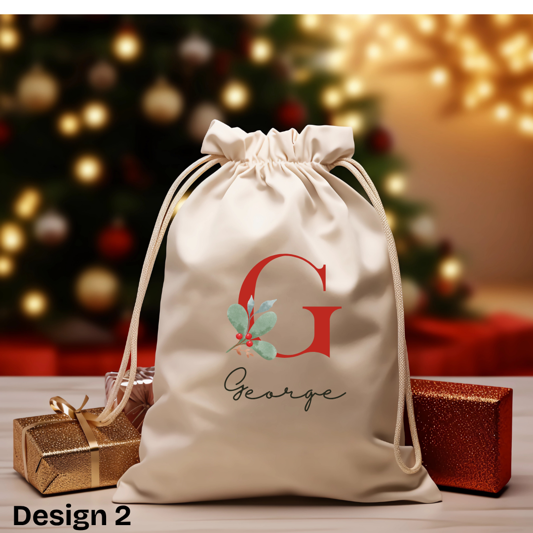 Cream Cotton Santa Sack