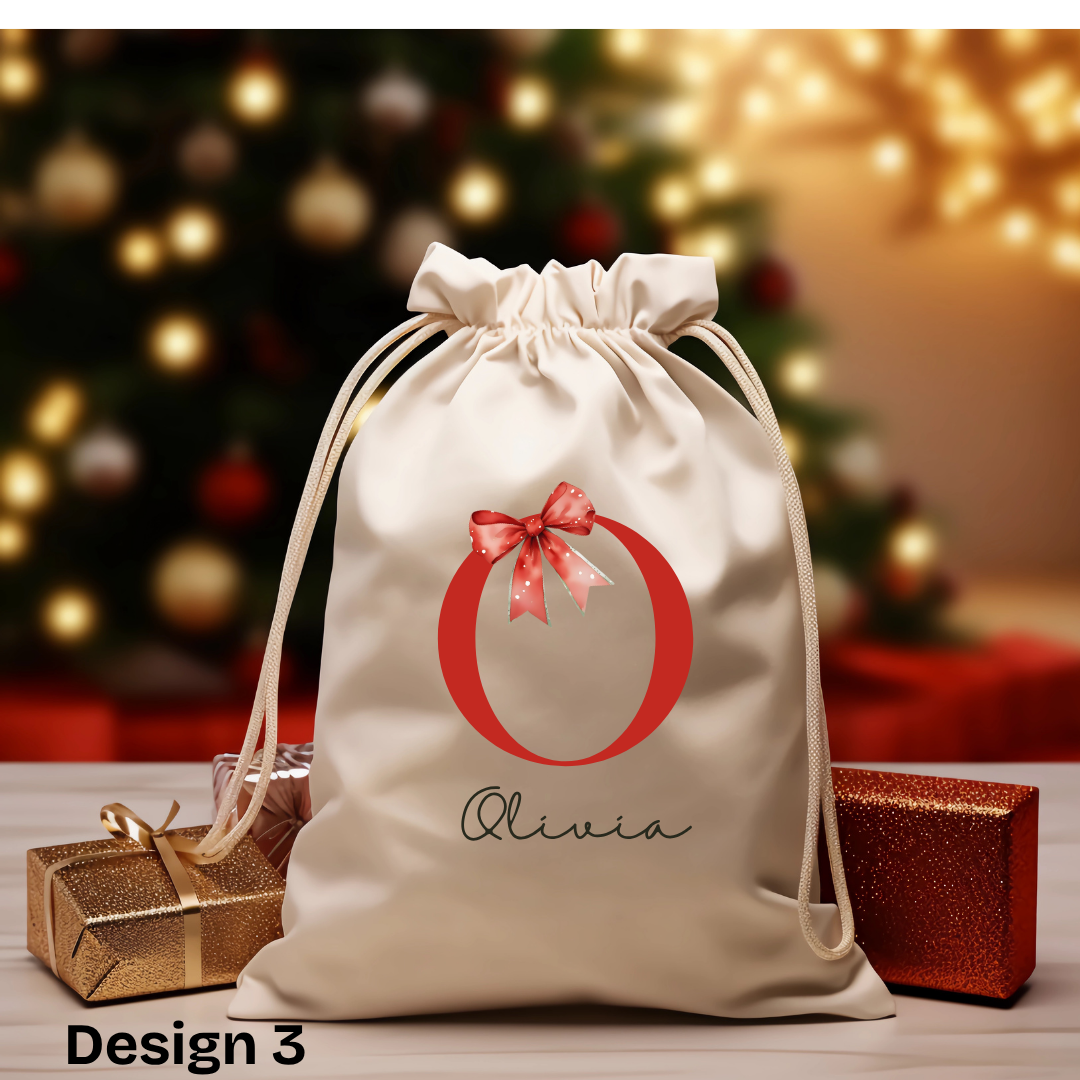 Cream Cotton Santa Sack
