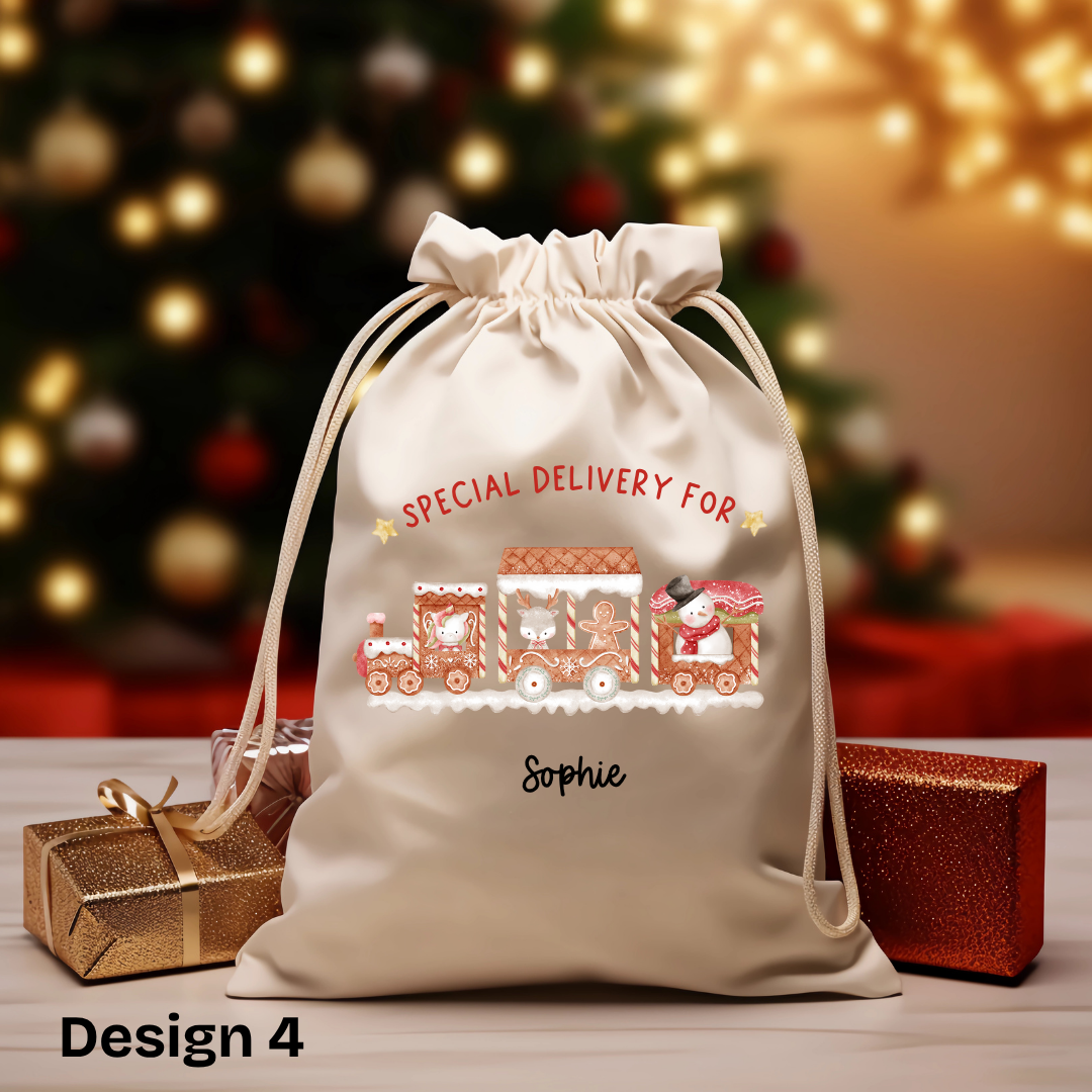 Cream Cotton Santa Sack
