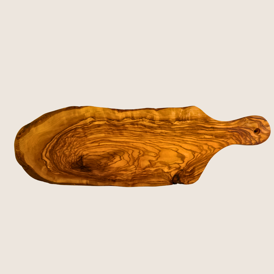Personalised Rustic Wooden Cutting Board with Handle – 40cm, 45cm | Handmade Gift, Sustainable Wood - 40cm, 45 cm