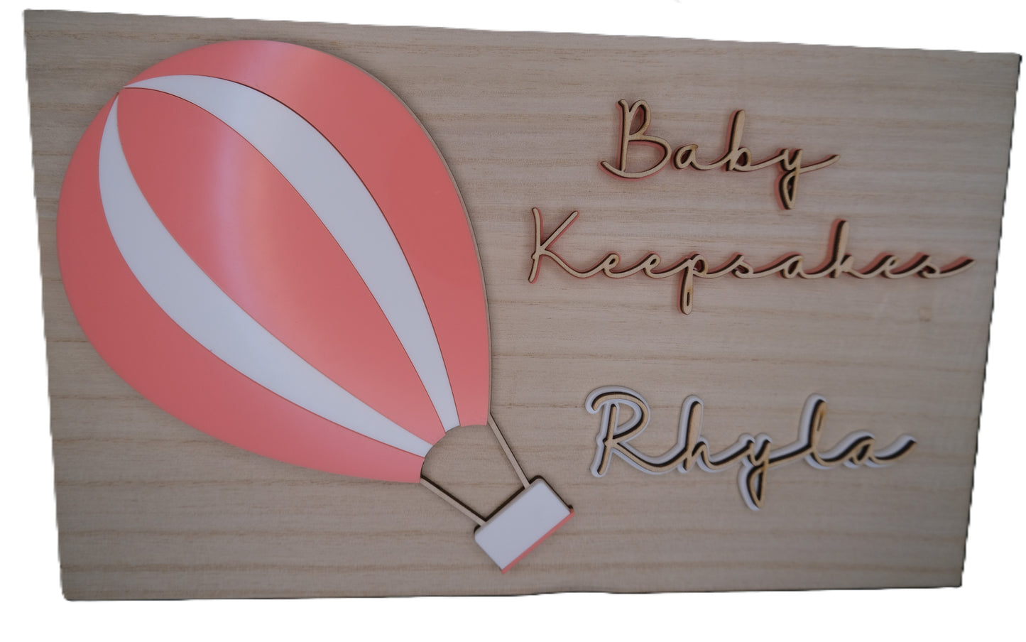 Baby Keepsake Box - Natural Wood
