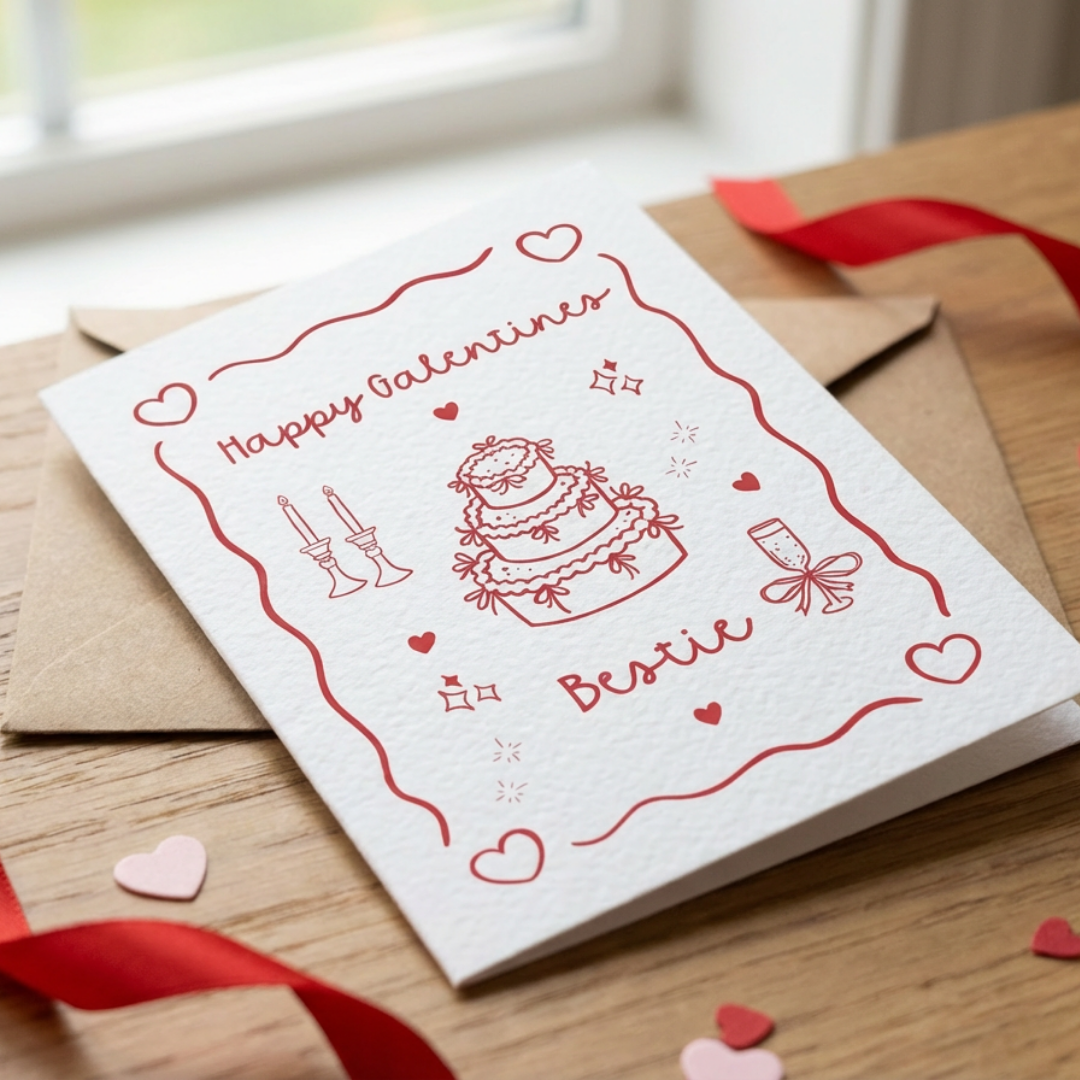 Happy Galentines Bestie Card