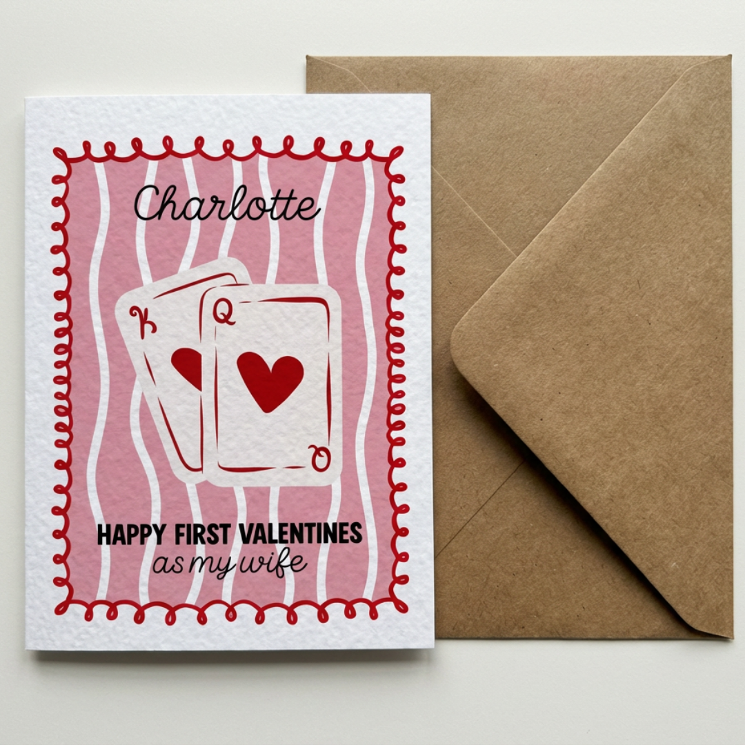 Personalised Wife First Valentine Card