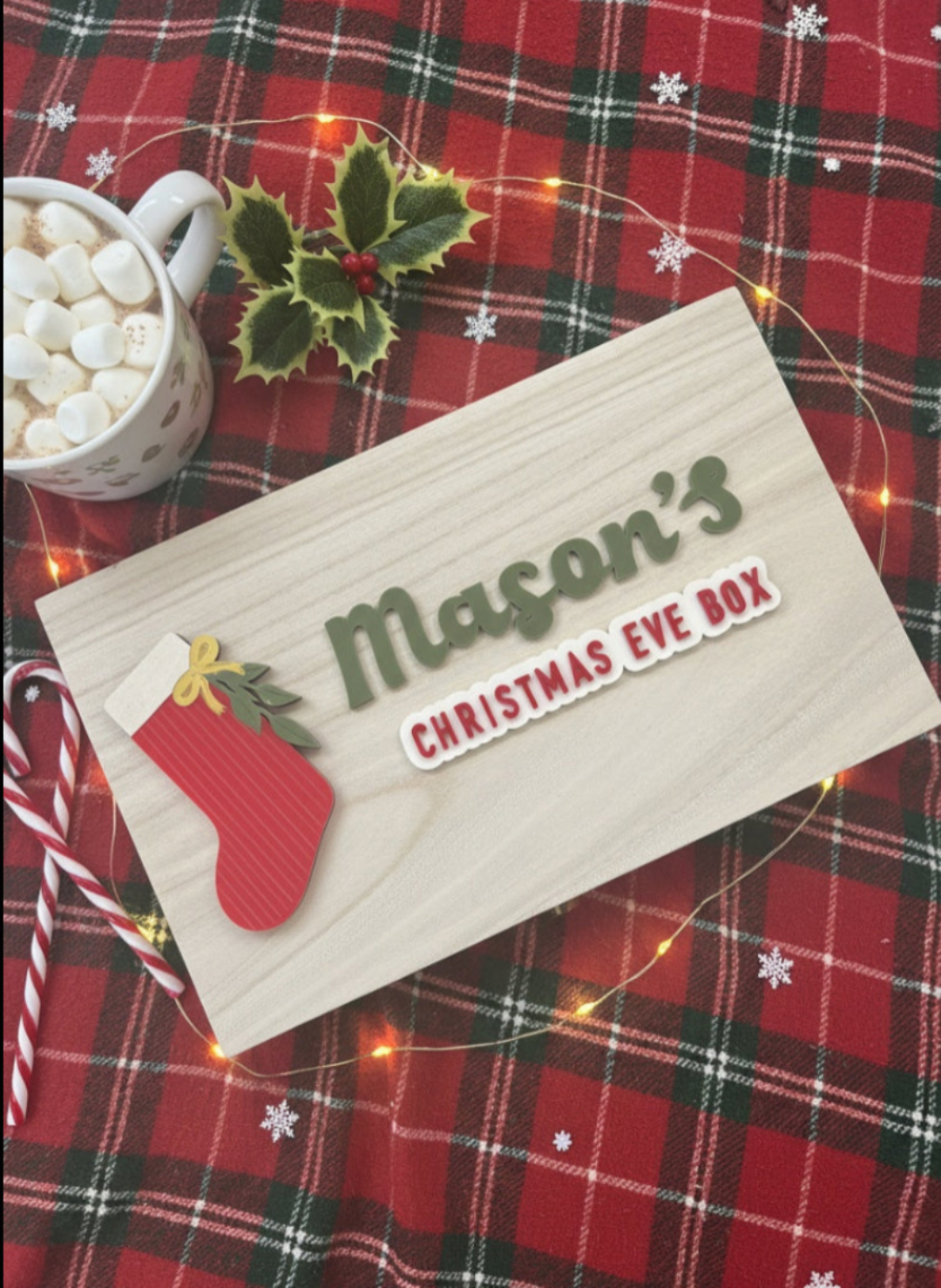 Natural Wooden Christmas Eve Box