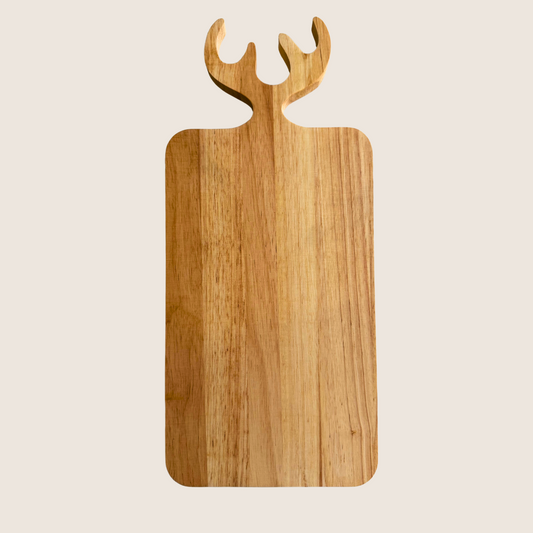 Personalised Wooden Display Board with Antlers | Rustic Highland Gift