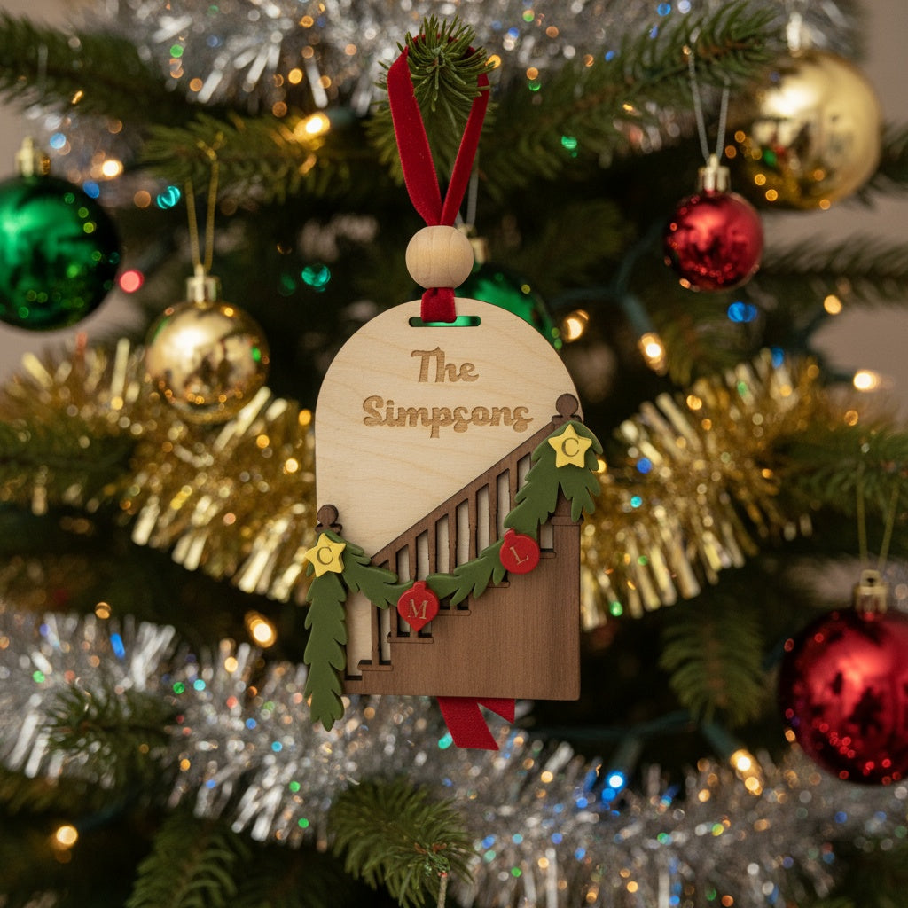 Stair Garland Christmas Ornament