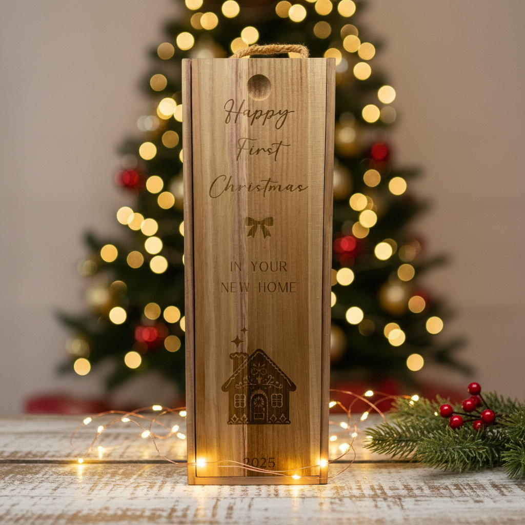 Personalised Wine & Champagne Wooden Boxes - 2 sizes