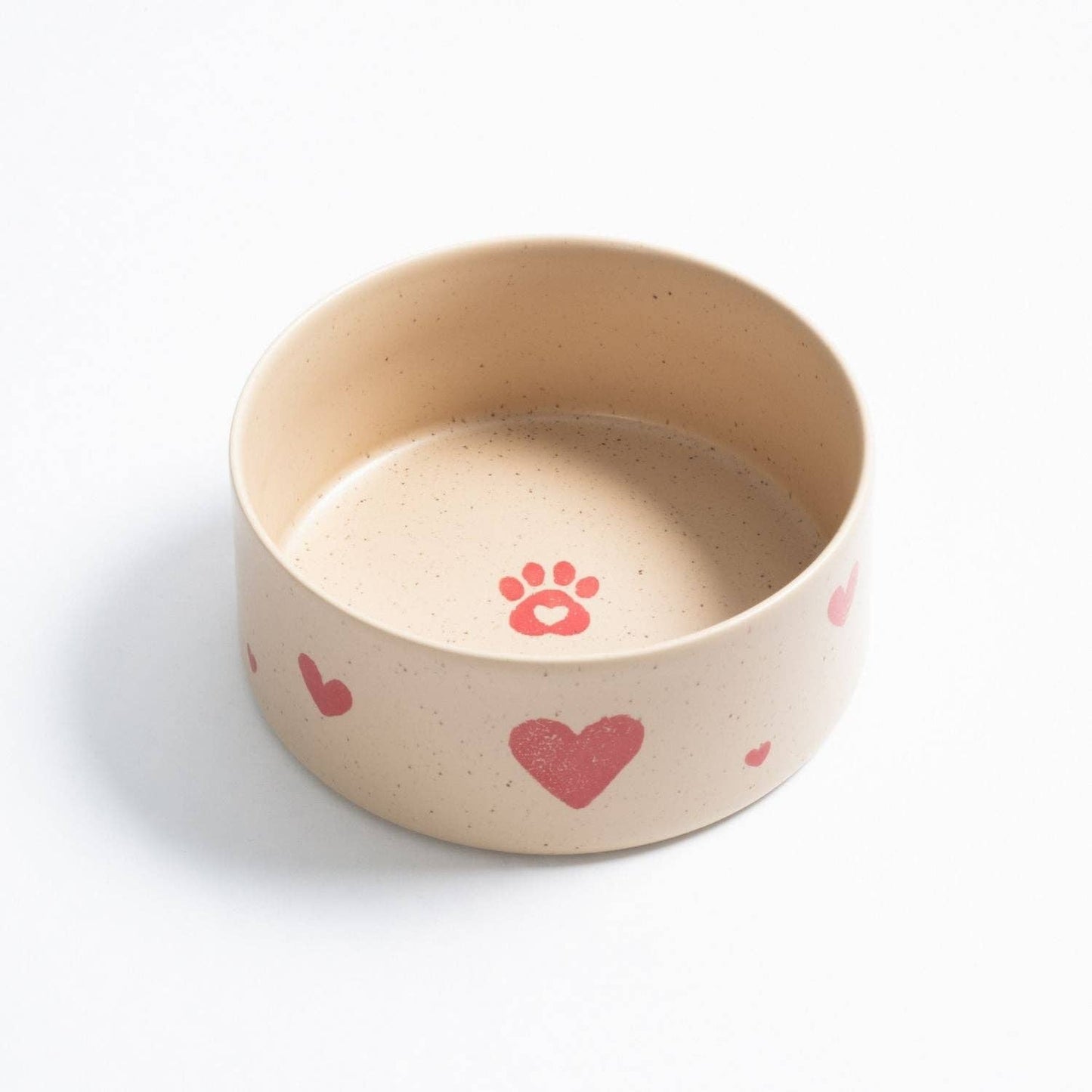 Personalised Cosy Hearts Pet Bowl – Ceramic | Small & Large