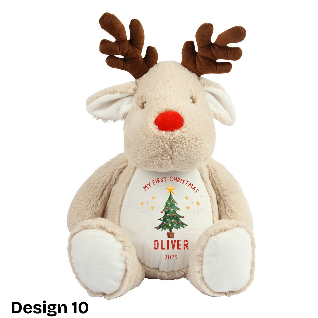Personalised Plush Reindeer Toy