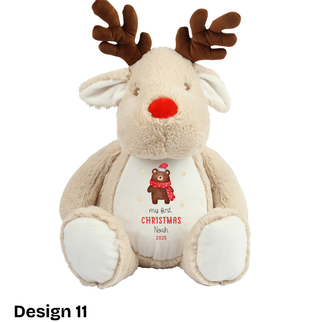 Personalised Plush Reindeer Toy
