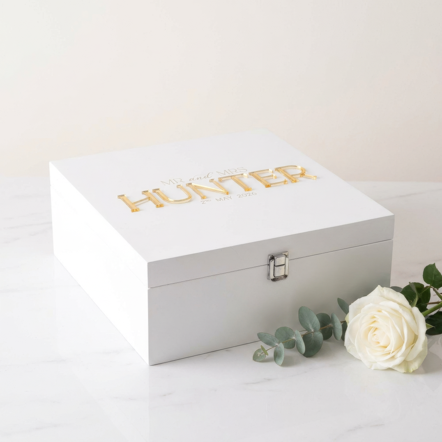 Personalised Wedding Keepsake Box | Mr & Mrs Memory Box | Custom Wedding Gift