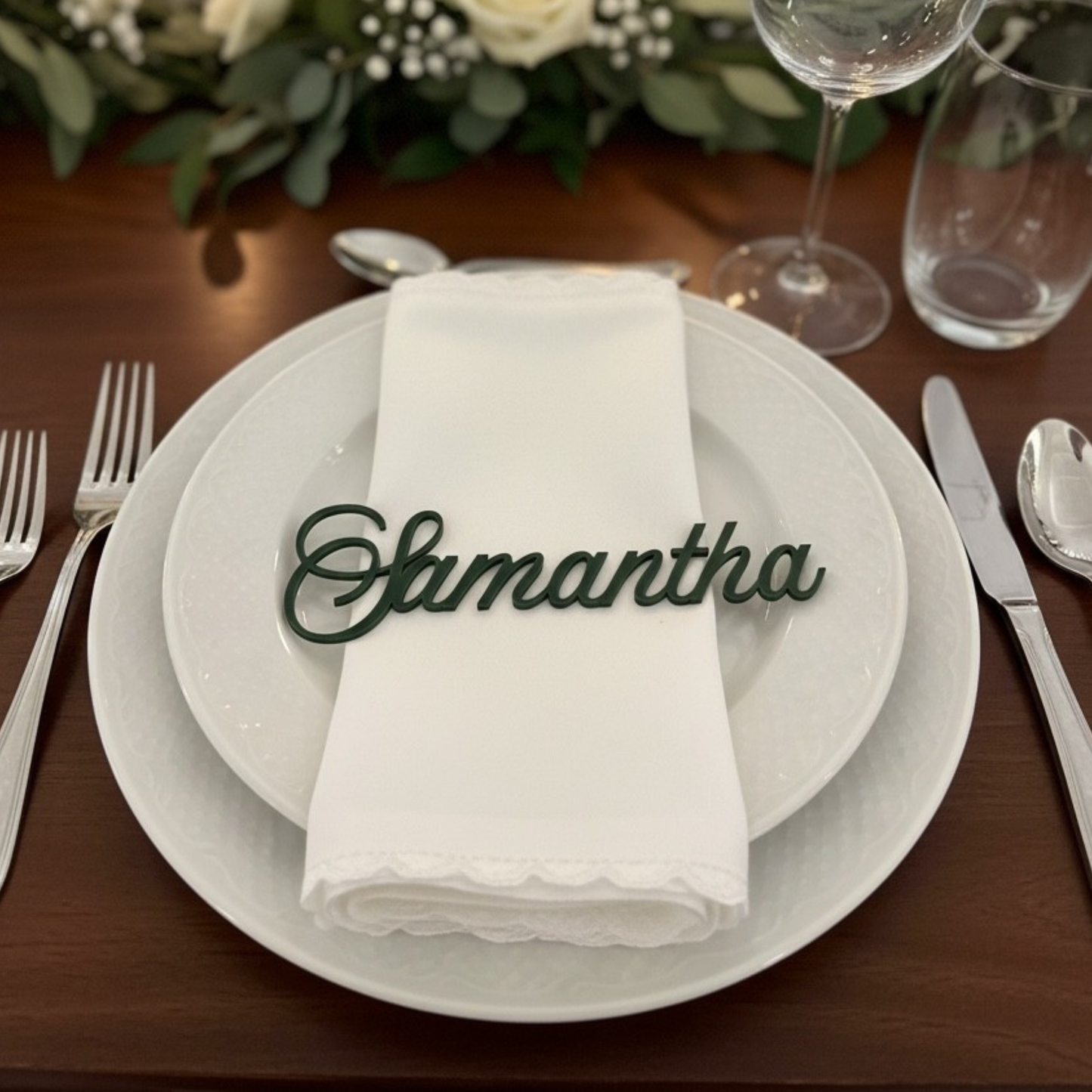 Personalised Acrylic Wedding Place Names | Luxury Wedding Place Settings