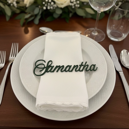 Personalised Acrylic Wedding Place Names | Luxury Wedding Place Settings