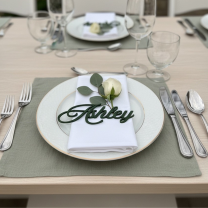 Personalised Acrylic Wedding Place Names | Luxury Wedding Place Settings