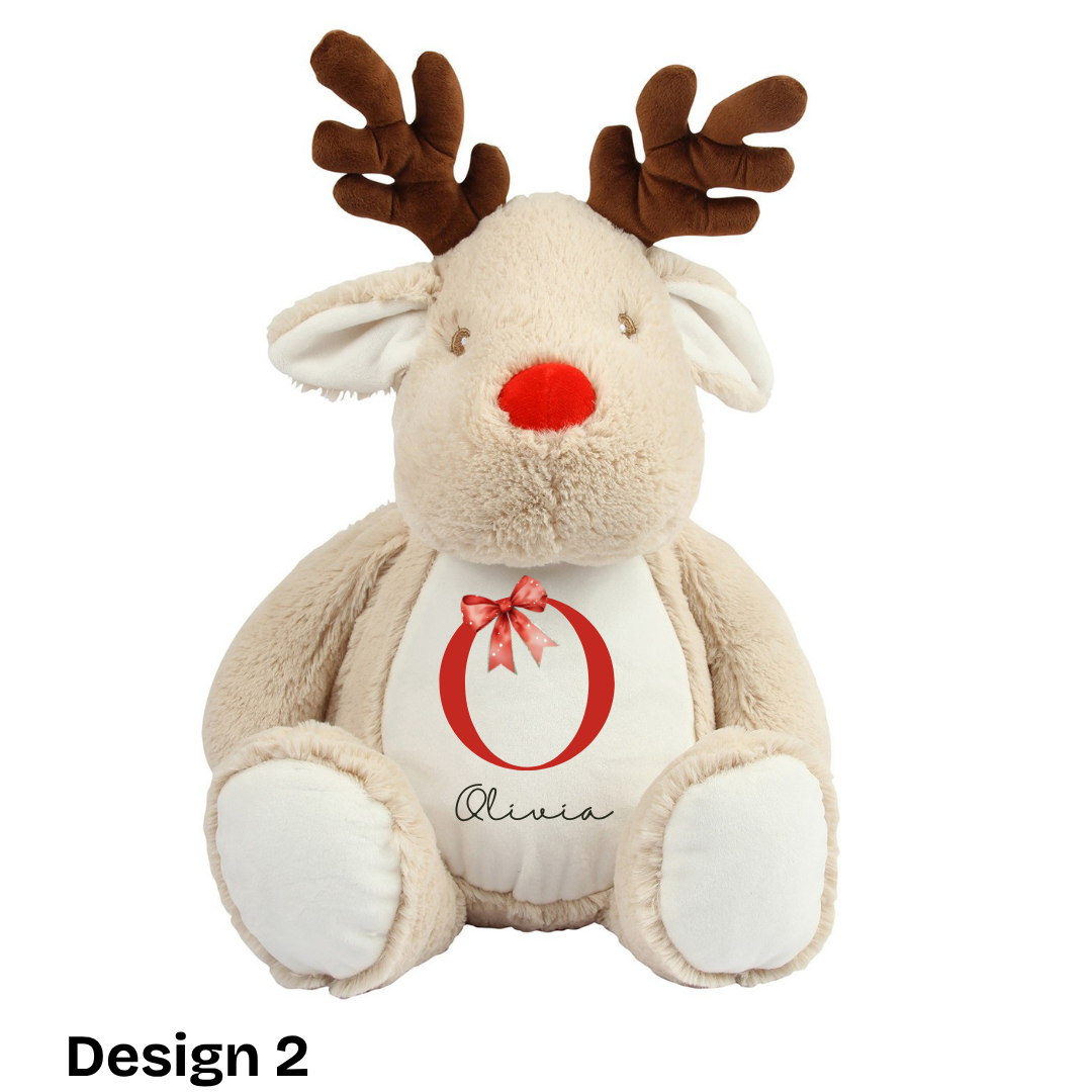 Personalised Plush Reindeer Toy