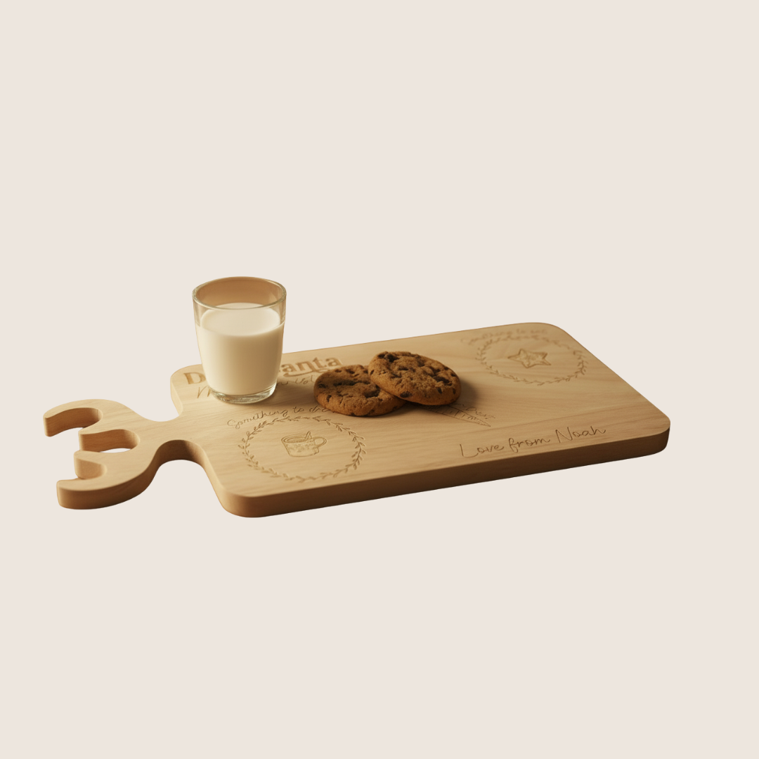 Personalised “Dear Santa” Christmas Eve Treat Board – Small Wooden Display Board