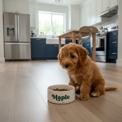 Personalised Party Pet Bowl – Ceramic Pet Bowl – Small & Large - 5 colours