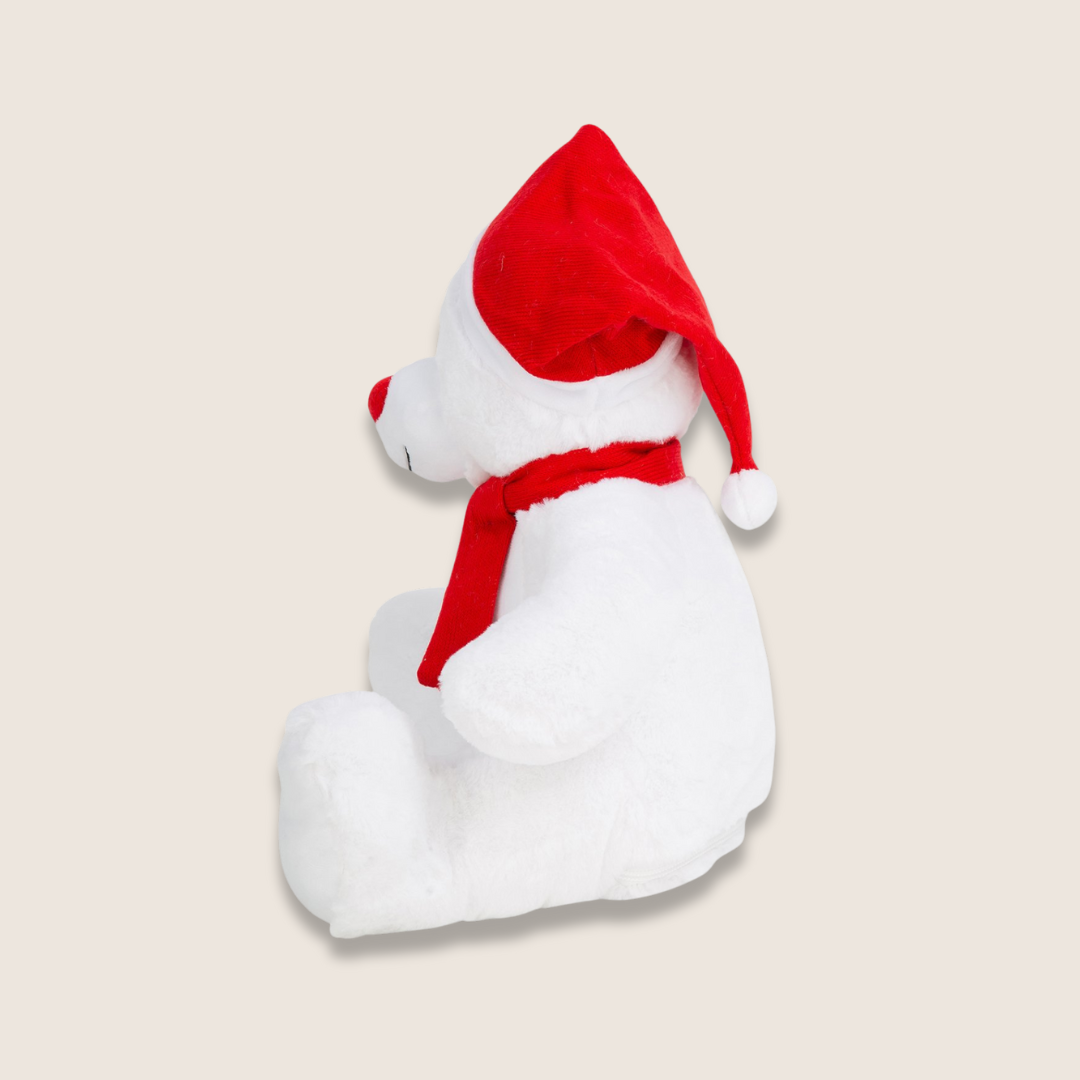 Personalised Plush White Christmas Teddy Bear