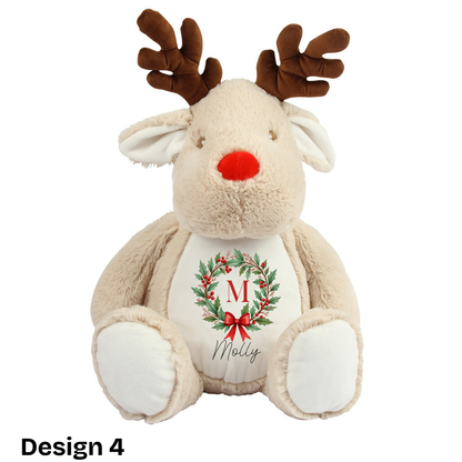 Personalised Plush Reindeer Toy