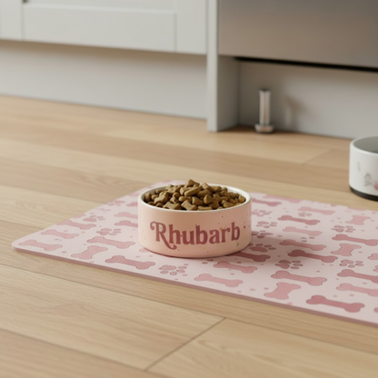 Personalised Party Pet Bowl – Ceramic Pet Bowl – Small & Large - 5 colours