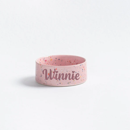 Personalised Party Pet Bowl – Ceramic Pet Bowl – Small & Large - 5 colours