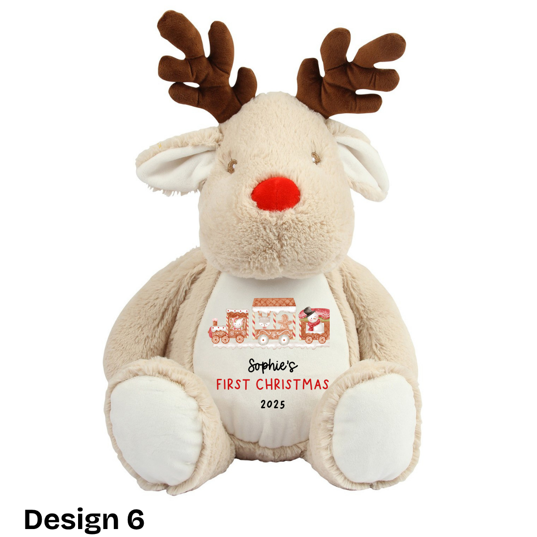 Personalised Plush Reindeer Toy