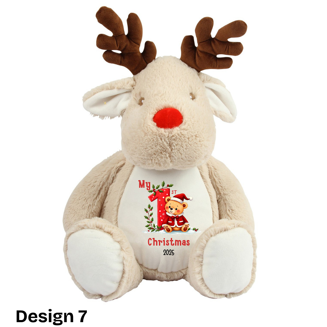 Personalised Plush Reindeer Toy