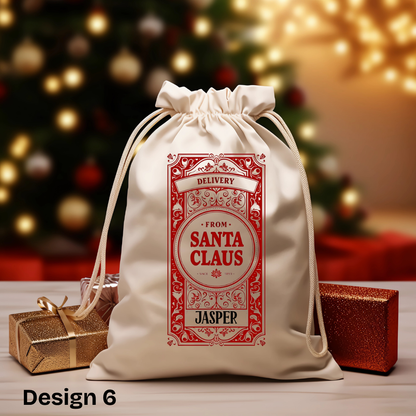 Cream Cotton Santa Sack