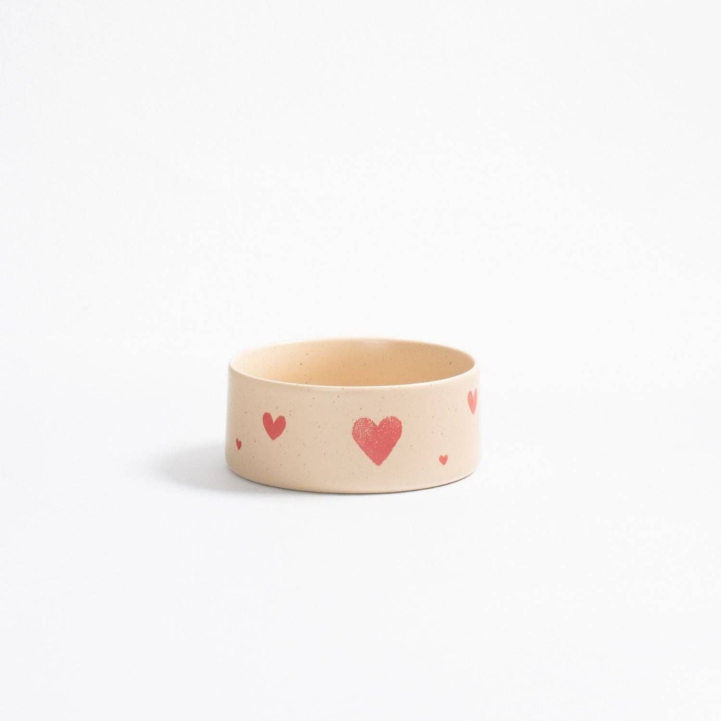 Personalised Cosy Hearts Pet Bowl – Ceramic | Small & Large