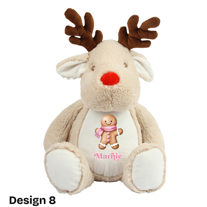 Personalised Plush Reindeer Toy