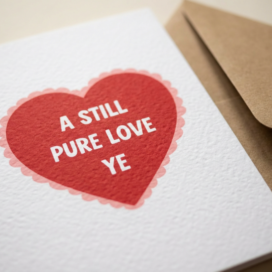 A Still Pure Love Ye Valentines Card