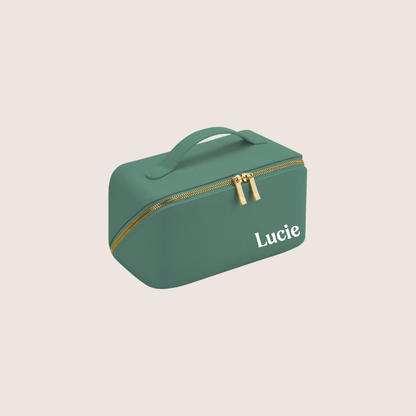 Personalised Flat Accessory Case - PU Leather available in 5 colours