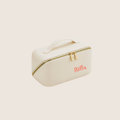 Personalised Flat Accessory Case - PU Leather available in 5 colours