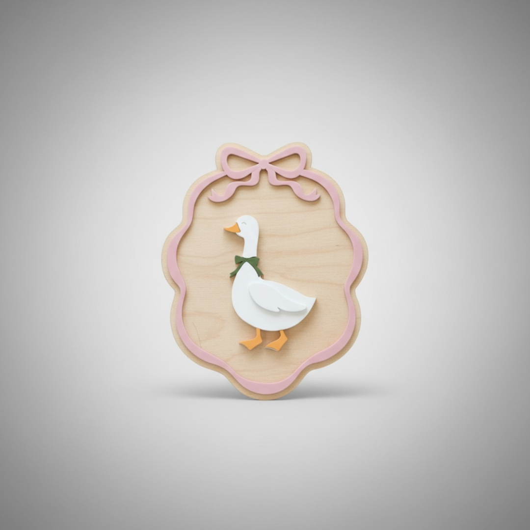Wooden Goose Plaque