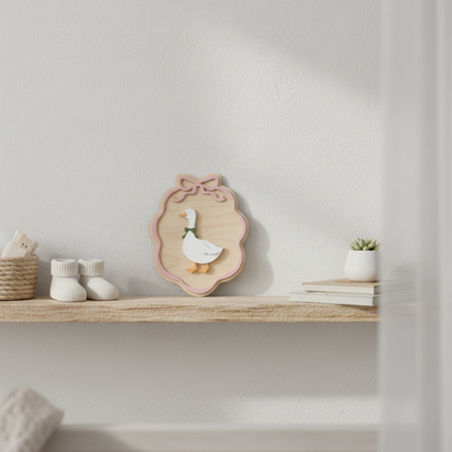 Wooden Goose Plaque