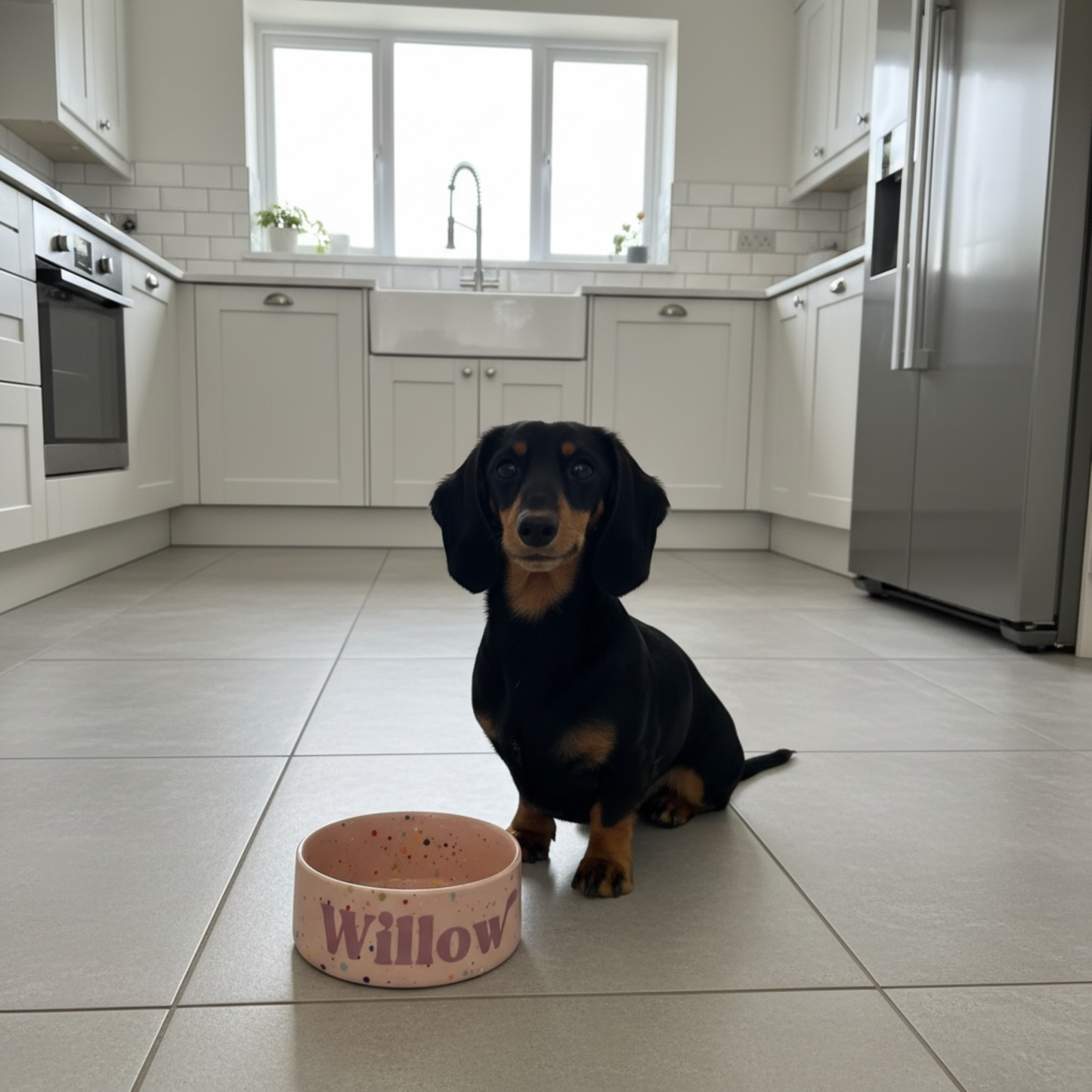 Personalised Party Pet Bowl – Ceramic Pet Bowl – Small & Large - 5 colours