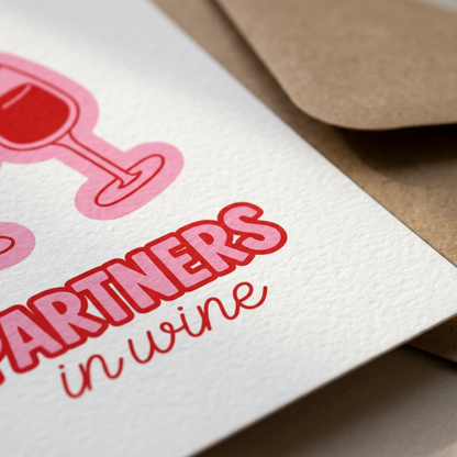 Partners In Wine Galentines Card