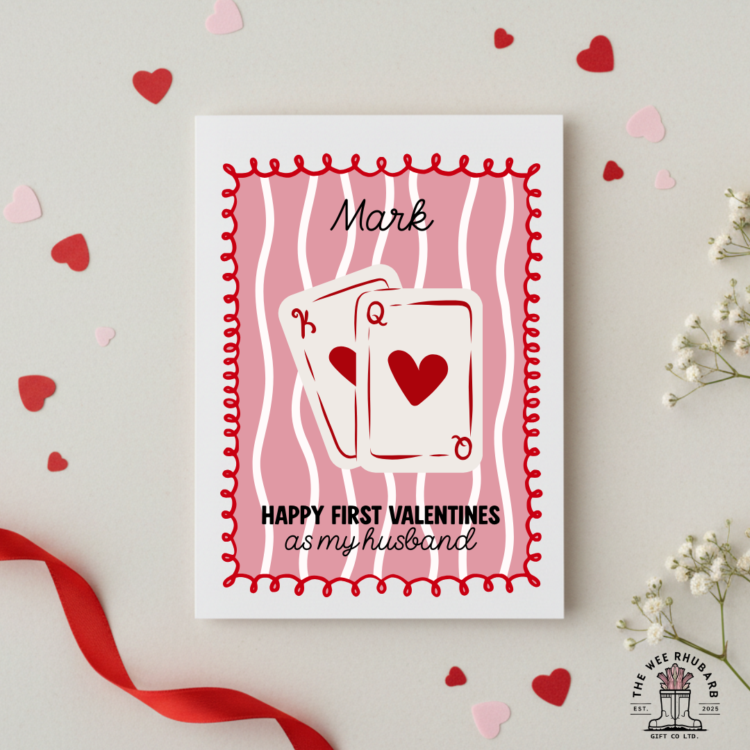 Personalised Husband First Valentine Card