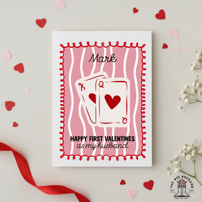 Personalised Husband First Valentine Card