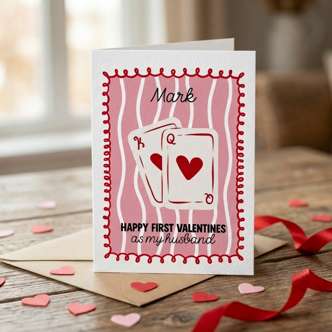 Personalised Husband First Valentine Card