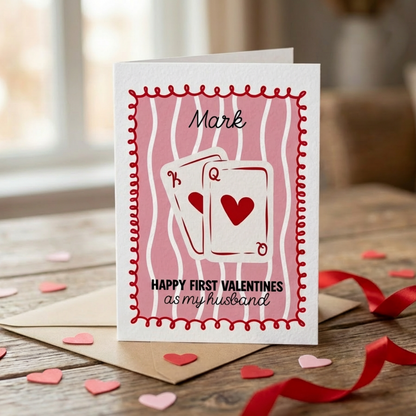 Personalised Husband First Valentine Card