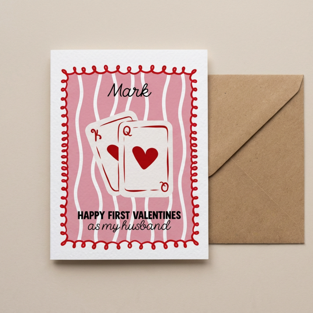 Personalised Husband First Valentine Card