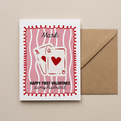 Personalised Husband First Valentine Card