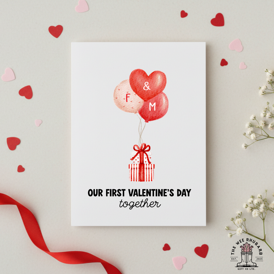 Personalised First Valentines Together Card