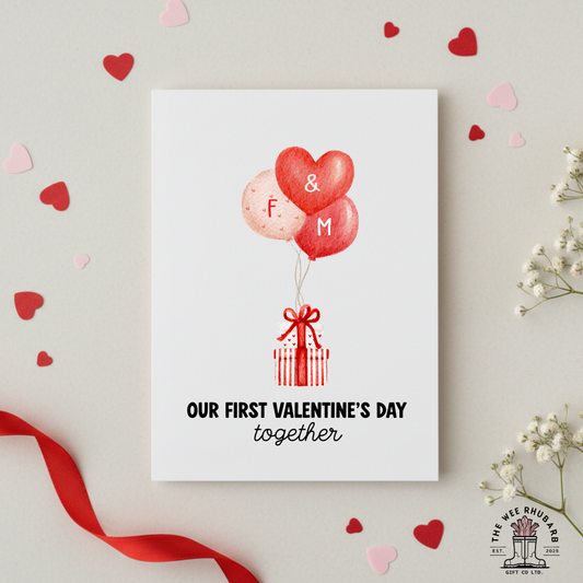 Personalised First Valentines Together Card