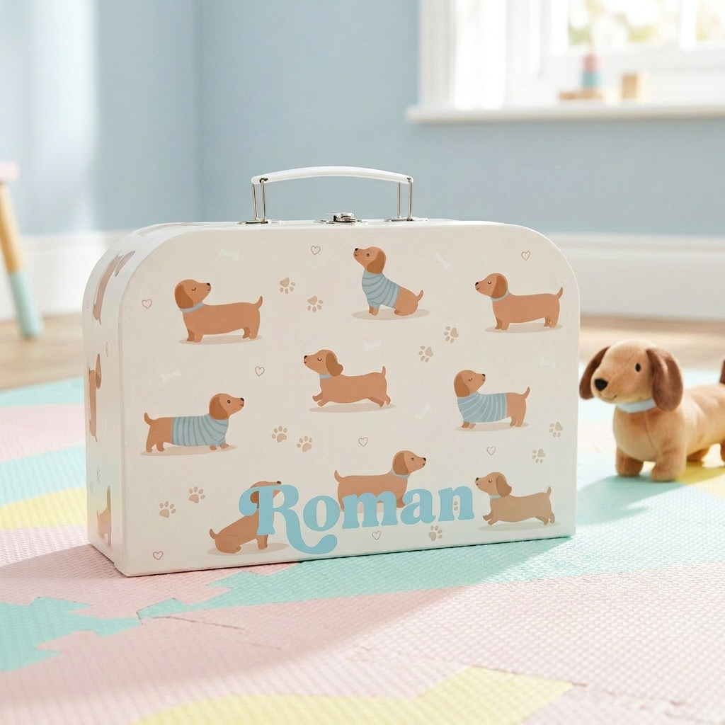 Personalised Kids Tea Set - Sausage Dog