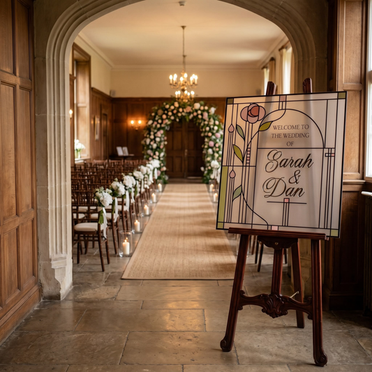 The Hyndland Wedding Welcome Sign