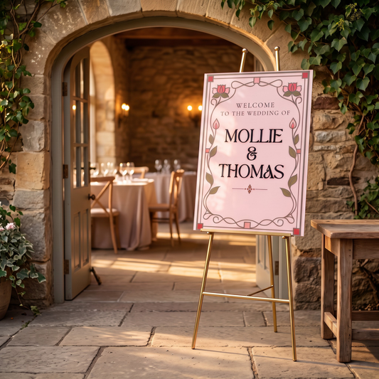 The Park Circus Wedding Welcome Sign