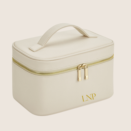 Personalised Vanity Case - PU Leather available in 4 colours